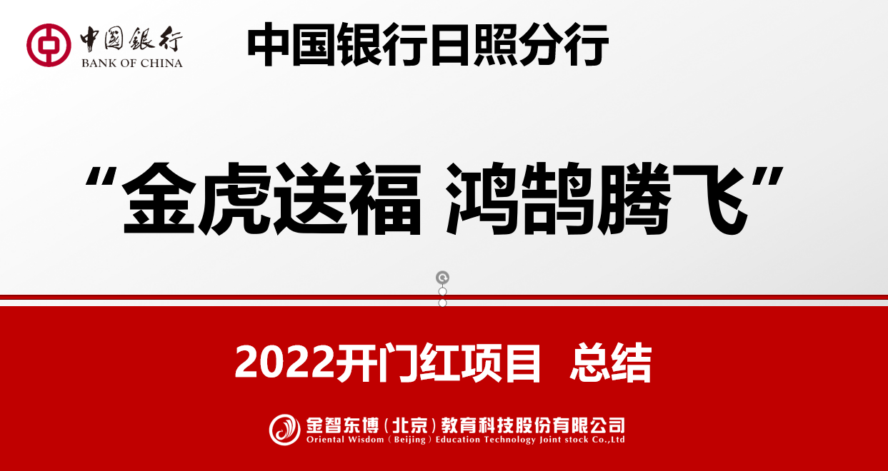 开门红—中国银行日照分行旺季营销项目圆满结束~